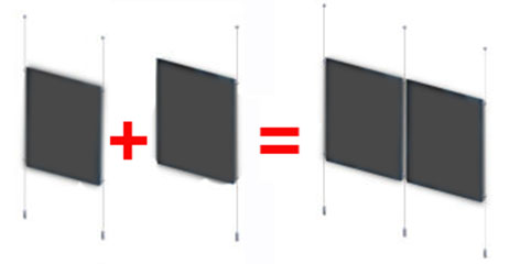 Cable spacing diagram with measurements