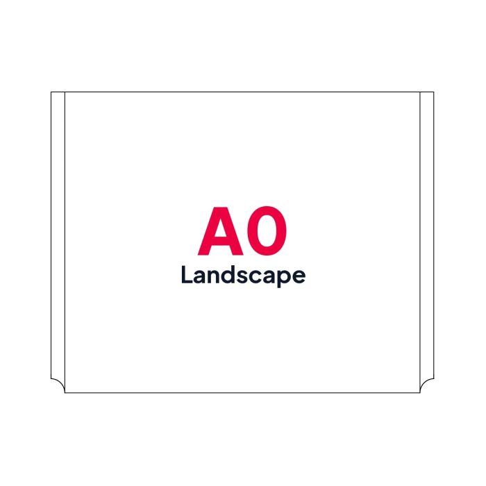 A0 Landscape Poster Pocket for Cable Displays