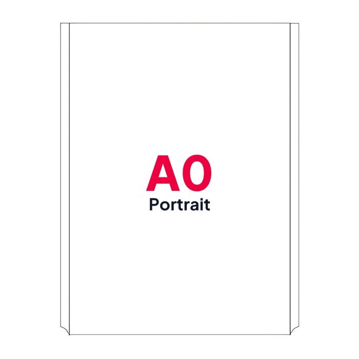A0 Portrait Poster Pocket for Cable Displays