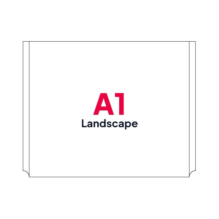A1 Landscape Poster Pocket for Cable Displays