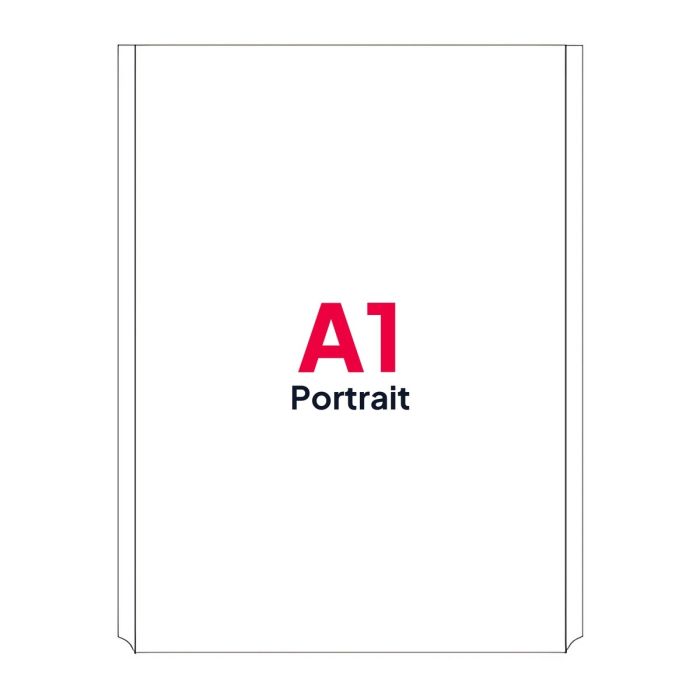 A1 Portrait Poster Pocket for Cable Displays