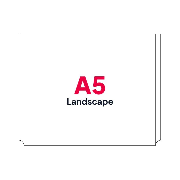 A5 Landscape Poster Pocket for Cable Displays