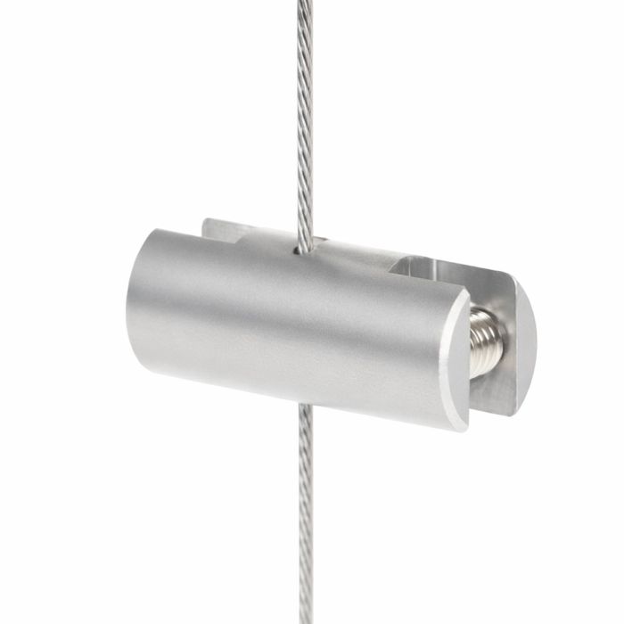 4mm cable display panel clamp satin finish, double-sided