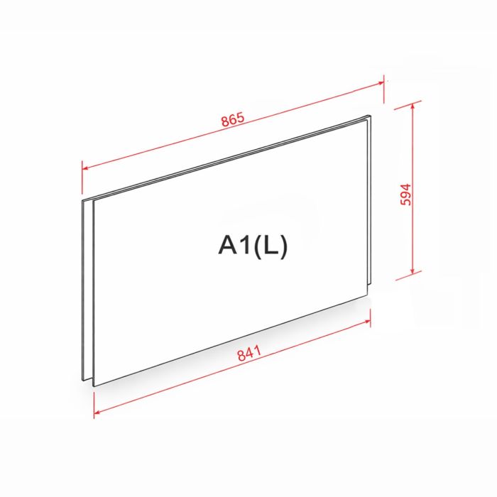 poster pocket dimensions A1 clear acrylic