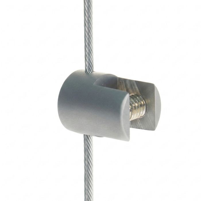 single-sided satin cable display panel clamp for 4mm panels