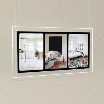 Triple A4 Portrait Illuminated Window Display