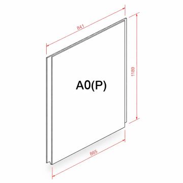 A0 clear acrylic cable display poster pocket