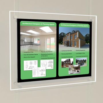 Double A4 Portrait LED Cable Display
