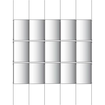 5x3 A4 Poster Holder Cable Display - Portrait