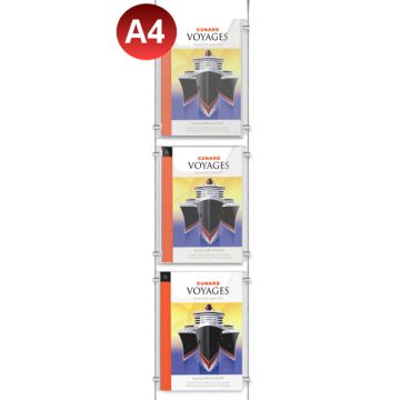 3x A4 Leaflet Dispenser Kit
