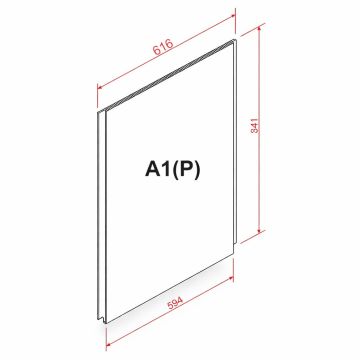 cable display poster pocket A1 dimensions