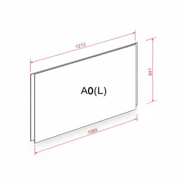A0 landscape clear poster pocket for cable displays